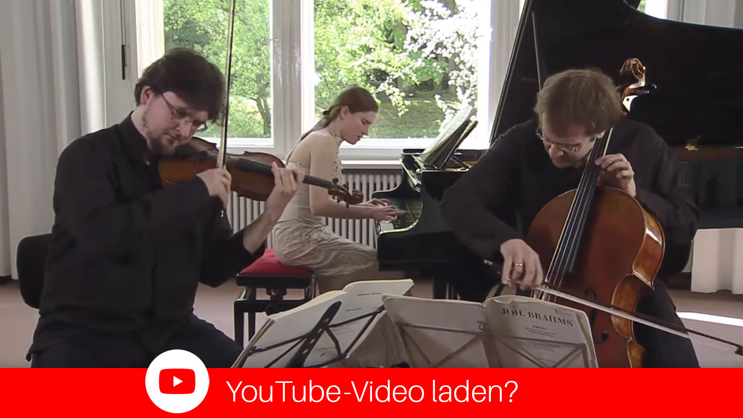 YouTube Video Morgenstern Trio - Brahms Klaviertrio in C Dur Op. 87